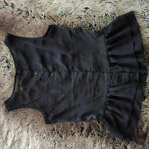 Black Satin Tank Top/Blouse